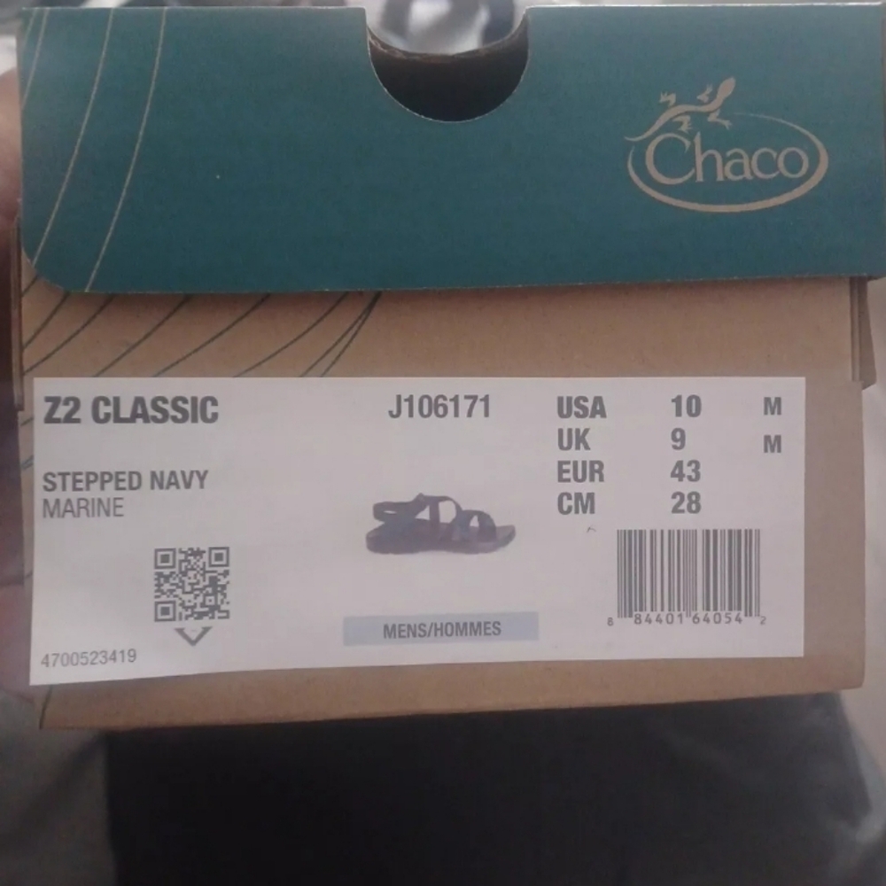 Chaco Mens Z2 Classic, With Toe Loop, Outdoor Sandal Stepp Size 10 Stepped Navy - Picture 10 of 10
